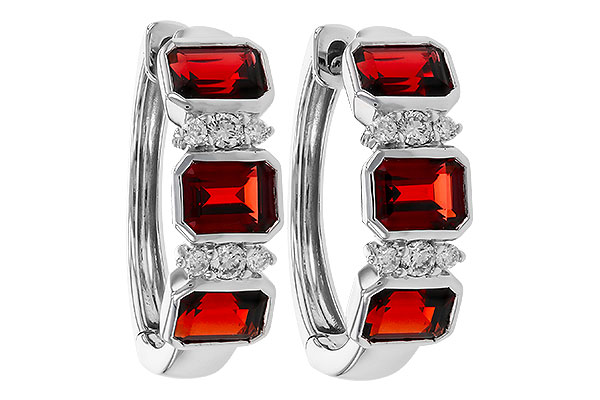 F274-93244: EARRING 1.50 TW GARNET 1.61 TGW