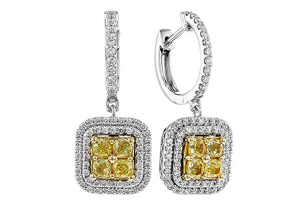 F274-94144: EARR 1.04 FANCY YELLOW DIAMONDS 1.62 TW