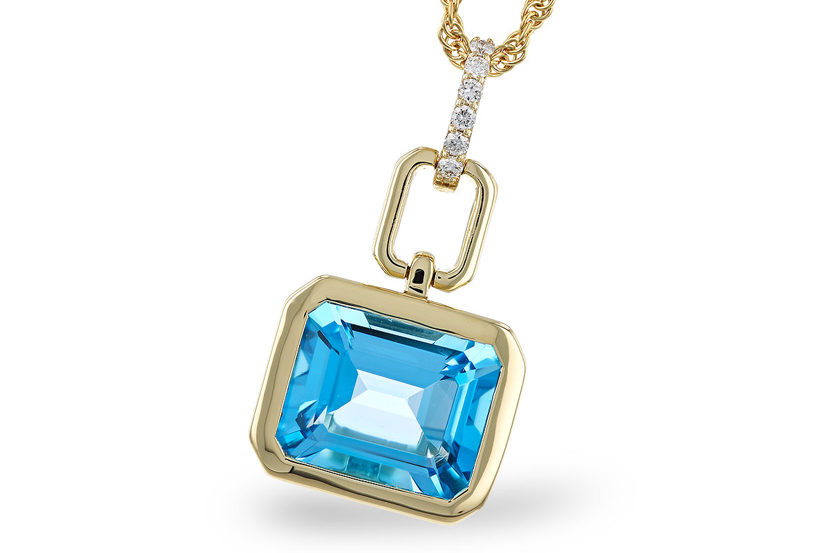 F274-95089: NECKLACE 3.26 BLUE TOPAZ 3.30 TGW (10x8MM BT)