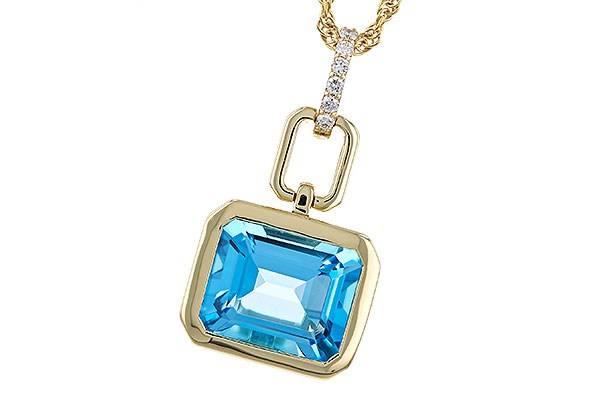 F274-95089: NECKLACE 3.26 BLUE TOPAZ 3.30 TGW (10x8MM BT)