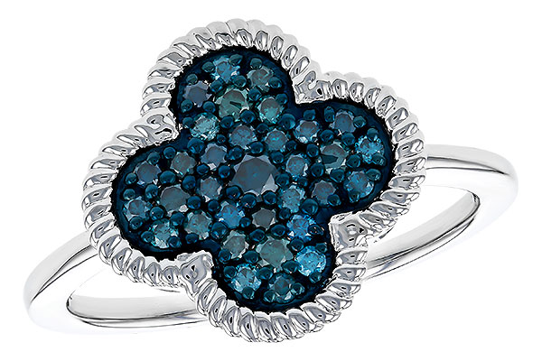 F274-95989: LDS DIA RG .33 TW BLUE DIAMONDS