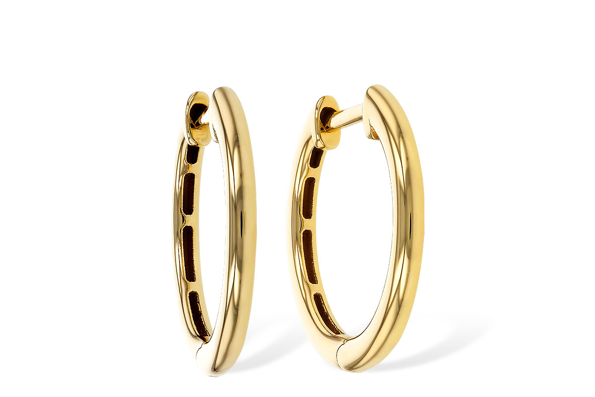 F274-98653: GOLD EARRINGS (16MM)