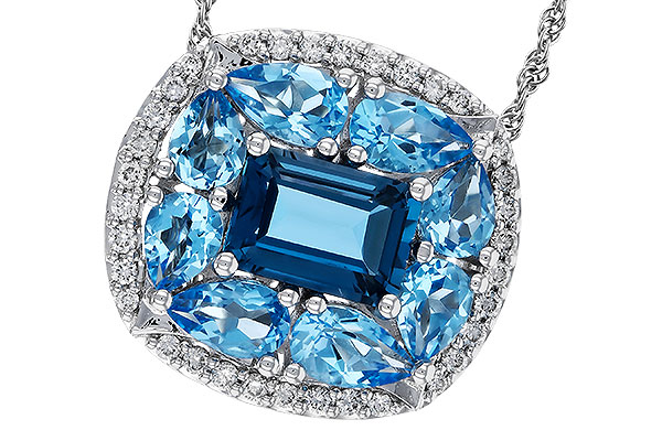 F274-99589: NECKLACE 2.59 TW BLUE TOPAZ 2.75 TGW