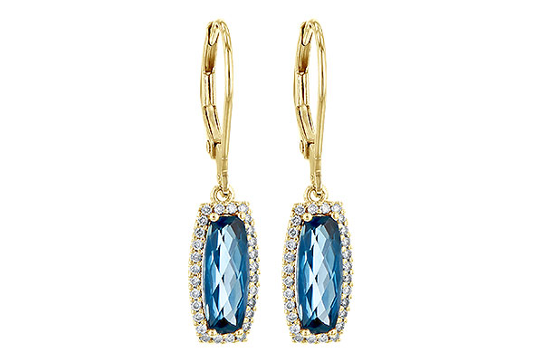 G190-42307: EARR 2.10 LONDON BLUE TOPAZ 2.28 TGW