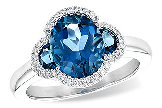 G190-42334: LDS RG 3.04 TW LONDON BLUE TOPAZ 3.20 TGW