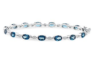 G190-42362: BRACELET 7.20 LONDON BLUE TOPAZ 7.36 TGW