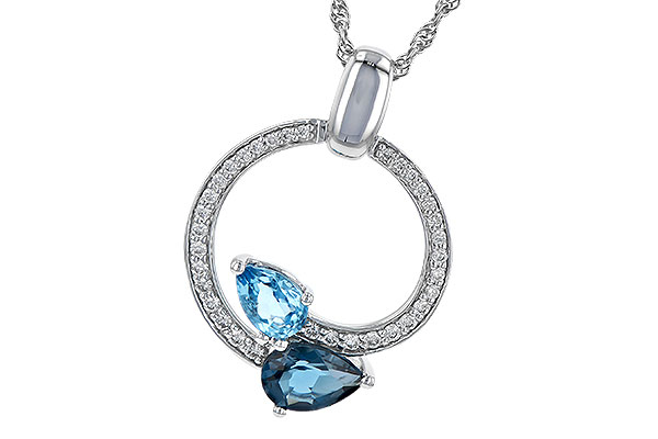 G190-43225: NECK 1.22 BLUE TOPAZ 1.40 TGW