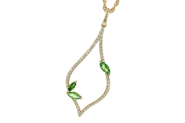 G190-43262: NECK .35 GREEN GARNET .55 TGW