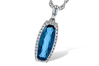 G190-44098: NECK 1.58 LONDON BLUE TOPAZ 1.70 TGW