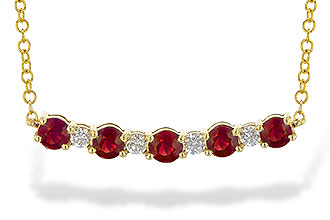 G190-45007: NECK .58 TW RUBY .70 TGW