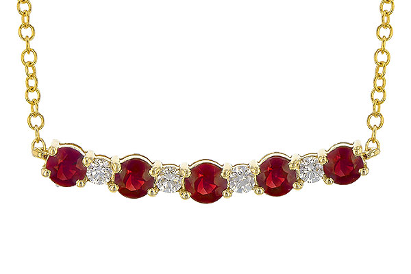 G190-45007: NECK .58 TW RUBY .70 TGW