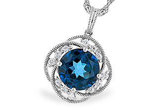 G274-03253: NECK 2.90 LONDON BLUE TOPAZ 3.05 TGW (9MM LBT)