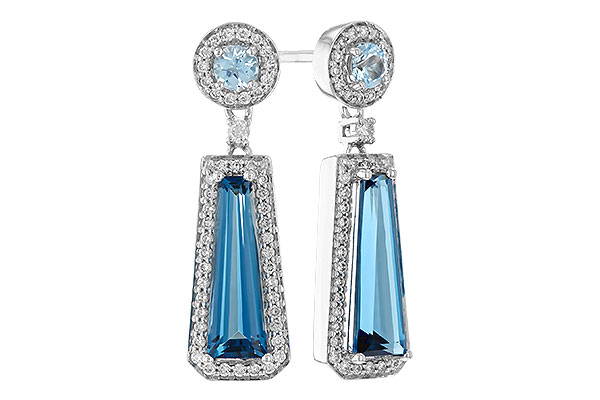 G274-04153: EARR 2.28 TW BLUE TOPAZ 2.54 TGW