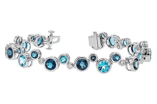 G274-05016: BRACELET 15.65 TW BLUE TOPAZ 15.95 TGW