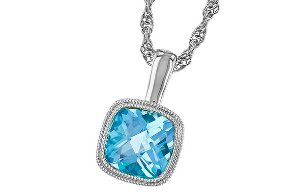 G274-05998: NECKLACE 1.10 CT BLUE TOPAZ