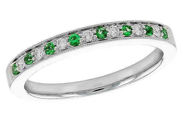 G274-08725: LDS WED RG .07 EMERALD .16 TGW