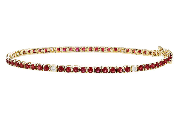 G274-92362: BRACELET 3.04 RUBY 3.29 TGW (7")