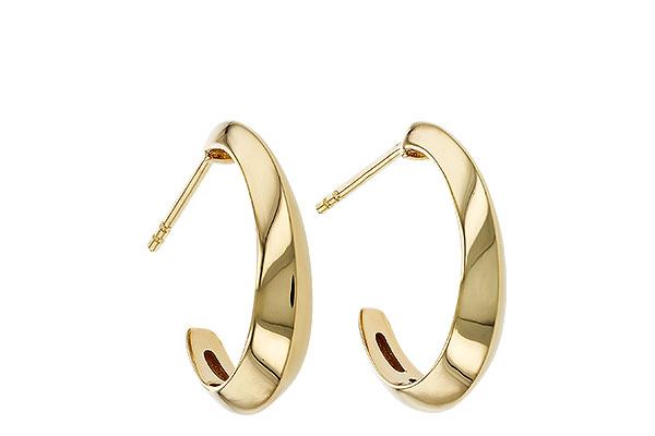 G274-93225: GOLD EARRINGS (19MM)
