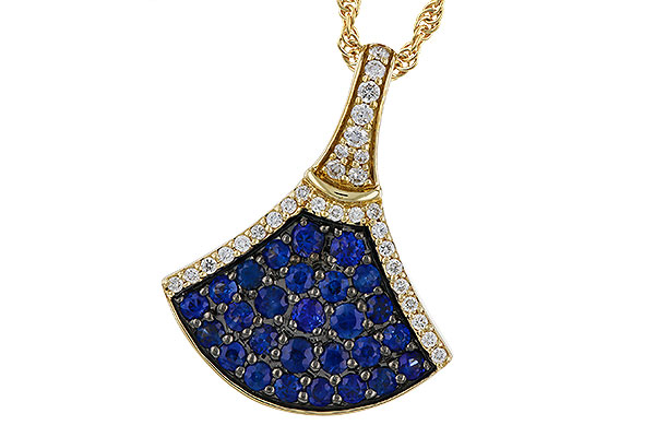 G274-95089: NECKLACE .71 TW SAPPHIRE .85 TGW