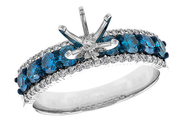 G274-95971: LDS SEMI DIA RG .72 BLUE DIAS .92 TW
