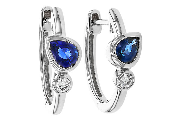 G274-95998: EARRINGS .51 SAPPHIRE .57 TGW
