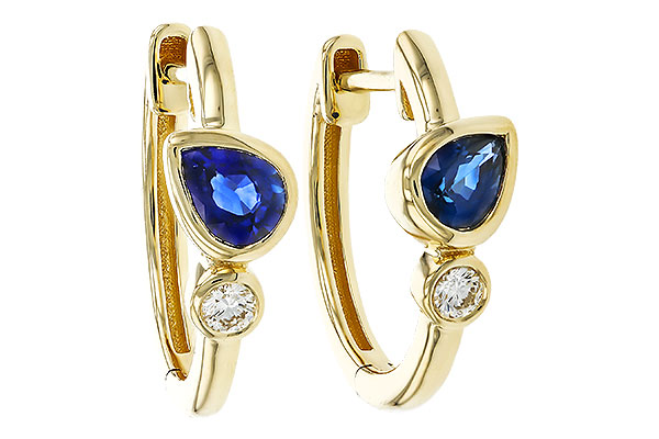 G274-95998: EARRINGS .51 SAPPHIRE .57 TGW
