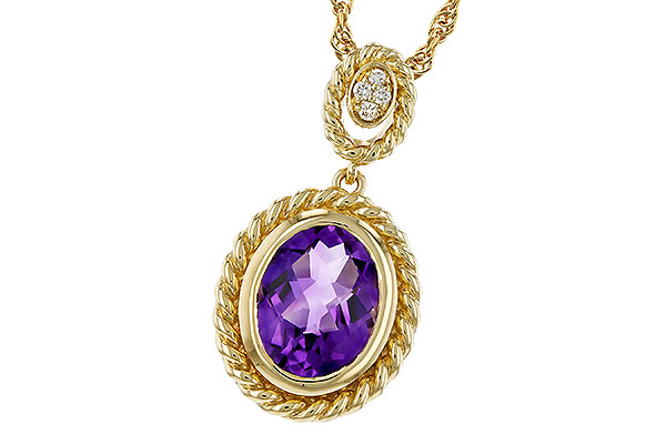G274-99580: NECKLACE 1.38 AMETHYST 1.40 TGW (9x7MM AMY)