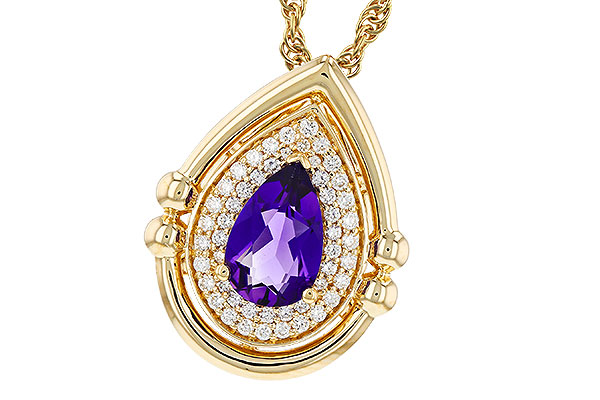 G275-82325: NECKLACE .70 AMETHYST .86 TGW (8x5MM AMY)