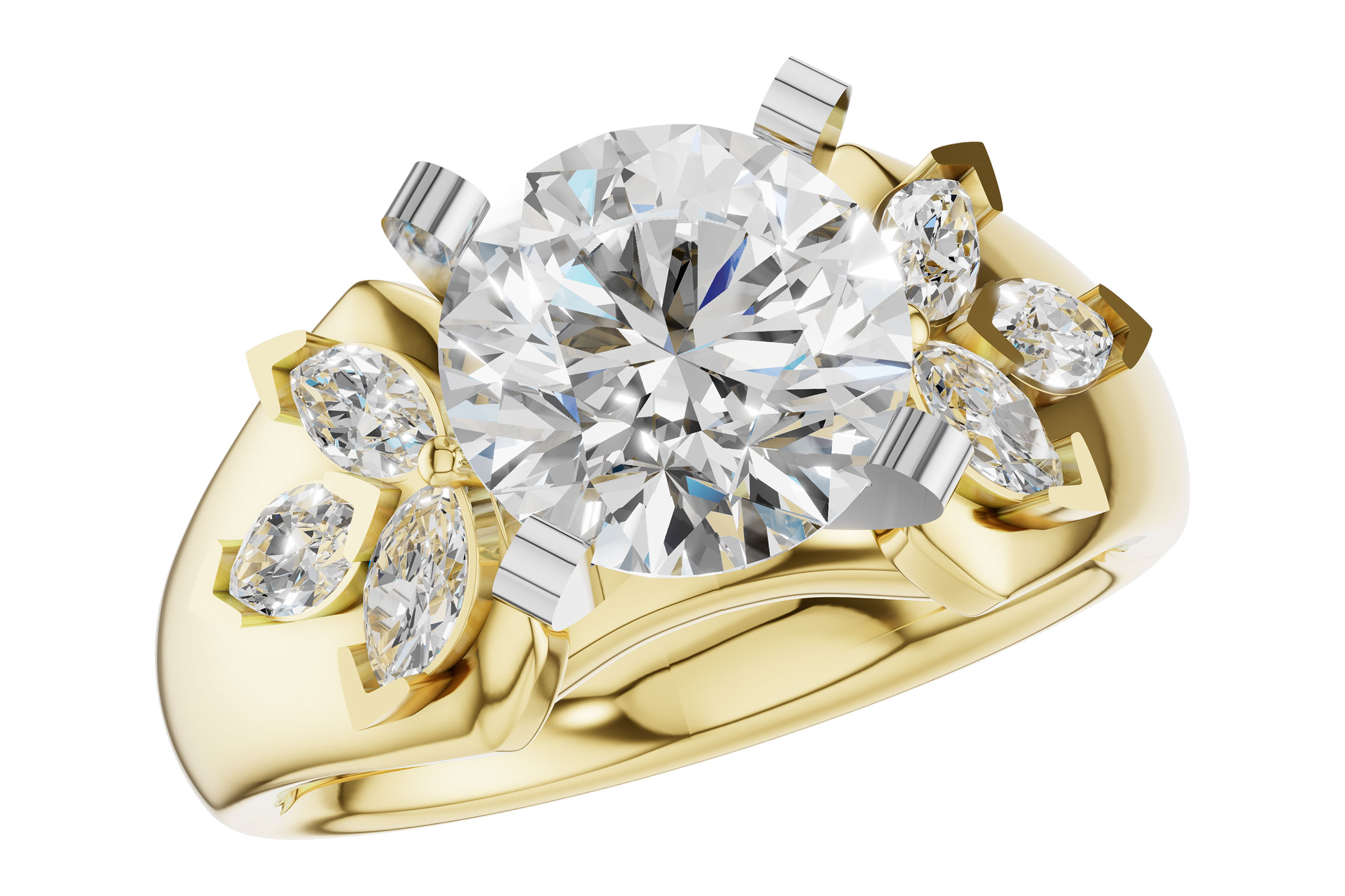 G275-83207: LDS SEMI DIA RG .38 TW MARQUISE DIAS