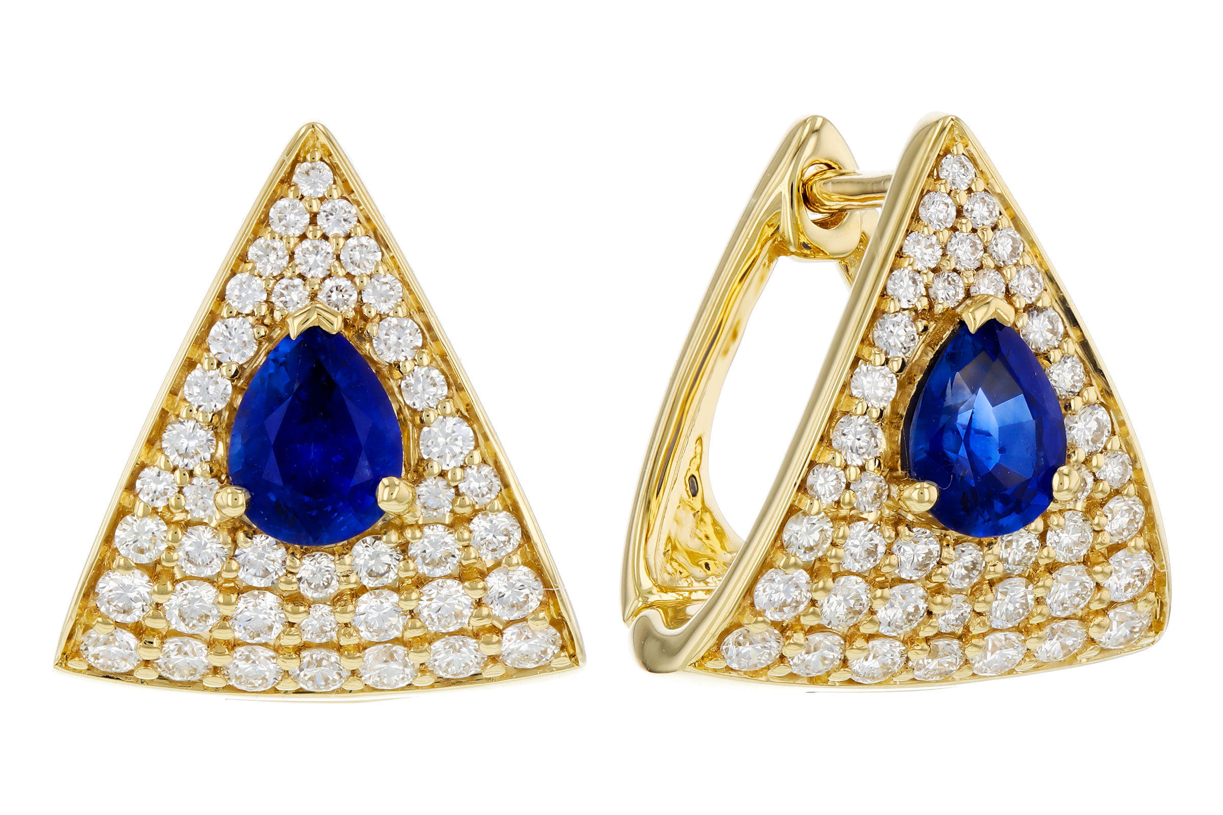 G275-84162: EARRINGS .65 TW SAPPHIRE 1.20 TGW (5x4MM SA)