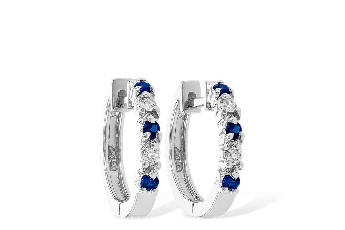 H001-30480: EARRINGS .17 SAPP .26 TGW