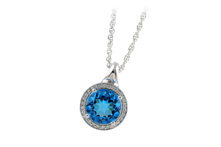 H187-66907: NECK 3.87 BLUE TOPAZ 4.01 TGW