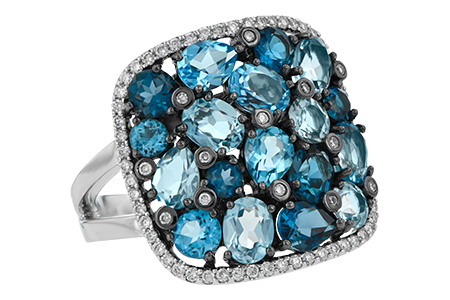 H187-68671: LDS RG 3.67 BLUE TOPAZ 3.94 TGW