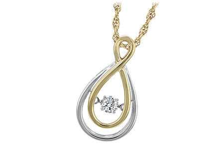 H188-63189: NECKLACE .14 BR (YG TRIM)