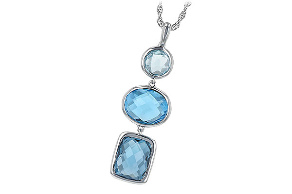 H189-46880: NECK 7.85 BLUE TOPAZ TW