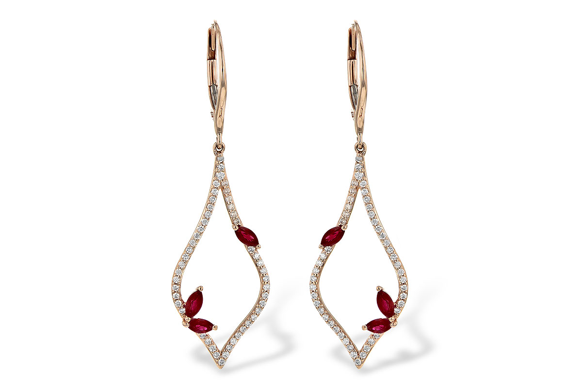 H190-36871: EARR .60 RUBY .95 TGW