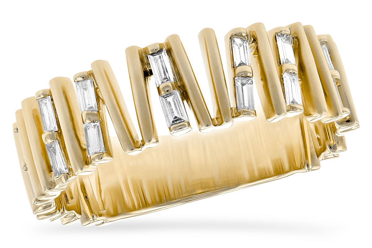 H190-41380: LDS DIA WED RG .24 TW BAGUETTES
