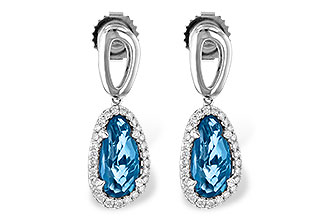 H190-44107: EARR 4.05 LONDON BLUE TOPAZ 4.36 TGW