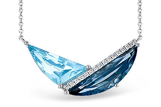 H273-12334: NECK 4.66 BLUE TOPAZ 4.75 TGW (18")