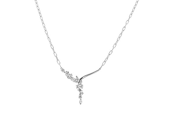 H274-06862: NECKLACE 1.22 TW FANCY CUT DIAMONDS (18")