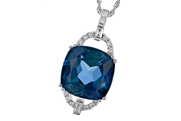 H274-92334: NECK 9.00 LONDON BLUE TOPAZ 9.20 TGW (12MM LBT)