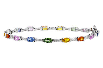 H274-93262: BRACELET 4.76 MULTI-COLOR SAPPH 5.08 TGW (7")
