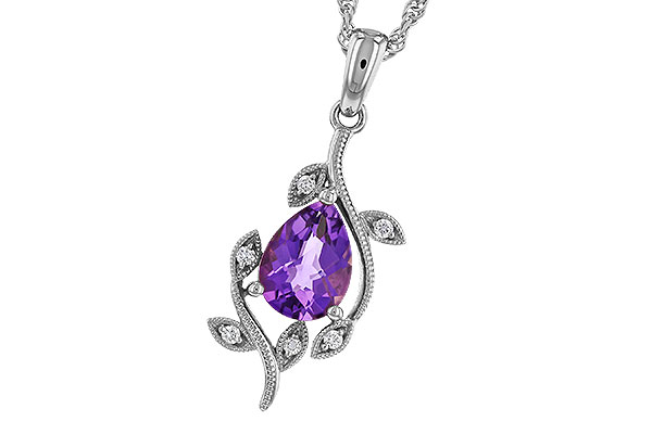 H274-94143: NECKLACE .88 AMETHYST .93 TGW (8x6MM AMY)
