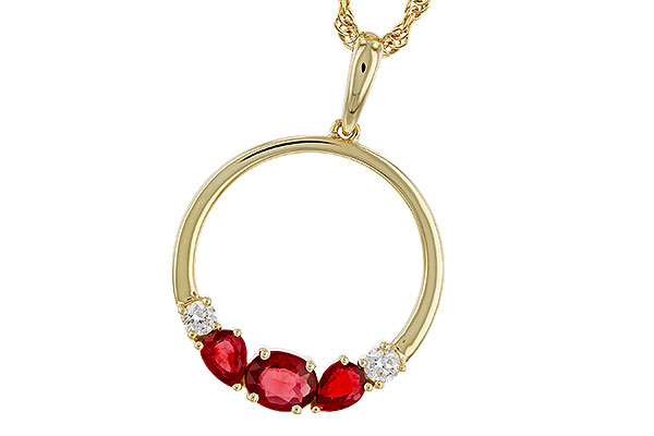 H274-95071: NECKLACE .79 RUBY .89 TGW