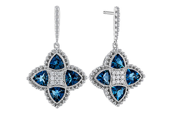 H274-95925: EARRINGS 1.73 LONDON BLUE TOPAZ 1.82 TGW
