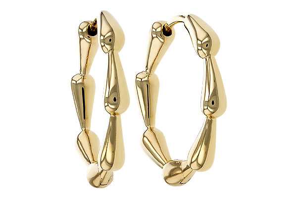 H274-96871: GOLD EARRINGS (21MM)