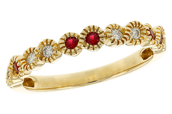 H274-97798: LDS WED RG .16 TW RUBY .25 TGW