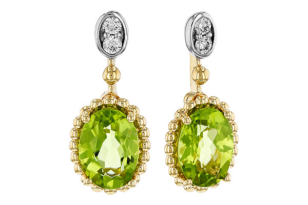 H274-98707: EARR 1.36 TW PERIDOT 1.42 TGW (7x5MM OV)