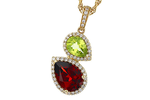 H274-99589: NECKLACE 2.74 SEMI-PREC (GAR,PER) 2.95 TGW