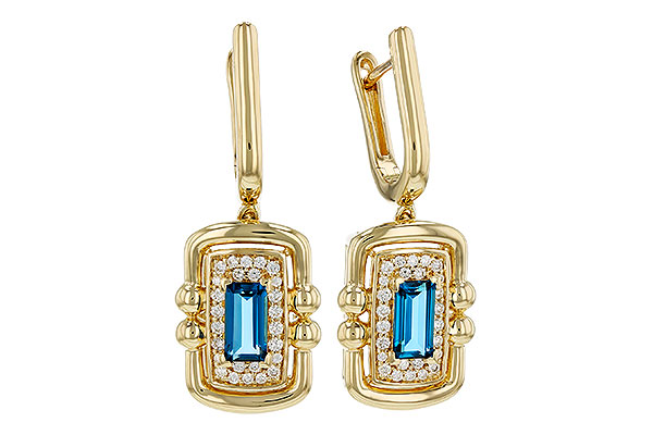 H275-82325: EARR .82 TW LONDON BLUE TOPAZ 1.00 TGW (6x3MM LBT)